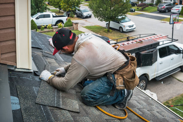 Professional Roof Installation technician working in Slocum, RI